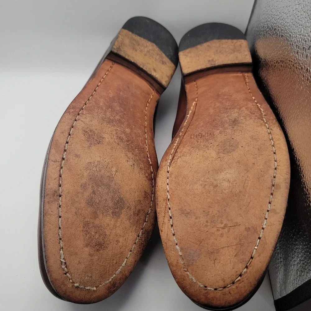 Allen Edmonds Maxfield‎ Men Tassel Loafers 10.5 B Brown Leather Braided Made USA